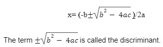 Quadratic Formula