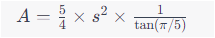area of a pentagon formula