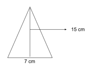 area of triangle with angle