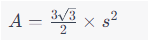 hexagon area formula