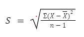 calculate the standard deviation for sample