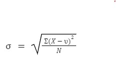 calculating the standard deviation for population data