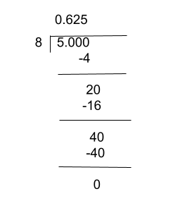 Fraction to decimal
