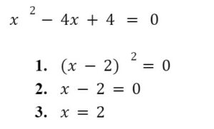 Quadratic Equation with Perfect Square Trinomial