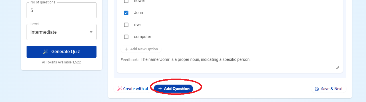 Add Additional Questions